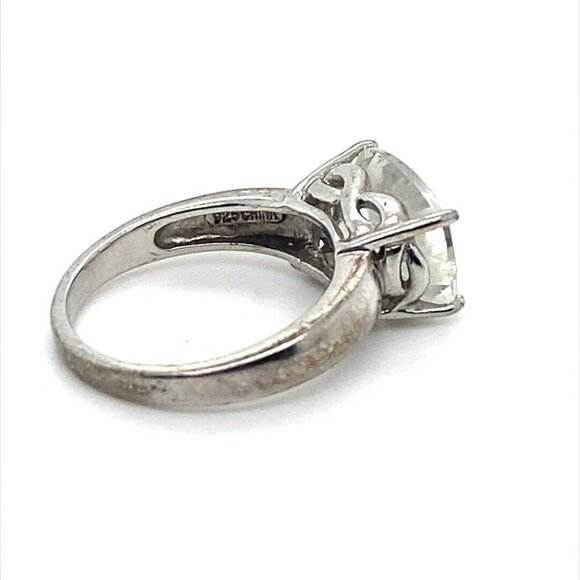 Designer Lenox Sterling Silver & Cubic Zirconia Size 9 Ring! 154 - Picture 5 of 8